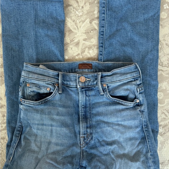 MOTHER Women's Light Blue Insider Crop Jeans Size 27 - Picture 2 of 4
